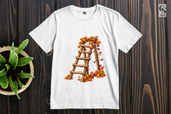 Wooden Ladder Leaves Clipart PNG Product Image 2