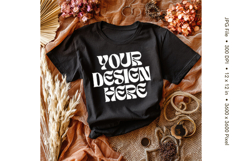 Black T-shirt Mockups Bella and Canvas Top View Mockups_128 Product Image 1
