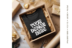 Christmas T-shirt Mockups Bella and Canvas Top View_129 Product Image 1