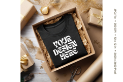 Christmas T-shirt Mockups Bella and Canvas Top View_131 Product Image 1