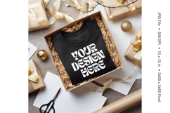 Christmas T-shirt Mockups Bella and Canvas Top View_133 Product Image 1