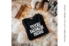 Christmas T-shirt Mockups Bella and Canvas Top View_134 Product Image 1