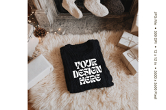 Christmas T-shirt Mockups Bella and Canvas Top View_140 Product Image 1