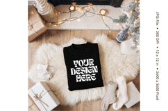 Christmas T-shirt Mockups Bella and Canvas Top View_141 Product Image 1