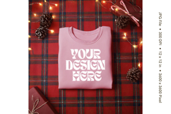 Christmas T-shirt Mockups Bella and Canvas Top View_143 Product Image 1