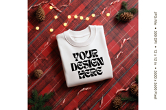 Christmas T-shirt Mockups Bella and Canvas Top View_148 Product Image 1