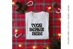 Christmas T-shirt Mockups Bella and Canvas Top View_150 Product Image 1