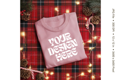 Christmas T-shirt Mockups Bella and Canvas Top View_155 Product Image 1