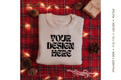 Christmas T-shirt Mockups Bella and Canvas Top View_156 Product Image 1