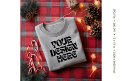 Christmas T-shirt Mockups Bella and Canvas Top View_166 Product Image 1