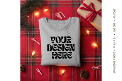 Christmas T-shirt Mockups Bella and Canvas Top View_167 Product Image 1