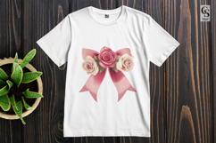 Rose Ribbon Bow Clipart Sublimation PNG Product Image 3