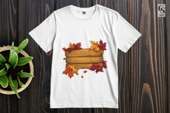 Autumn Wooden Sign Board Clipart PNG Product Image 2