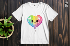 Rainbow Heart Balloon PNG Clipart Product Image 3