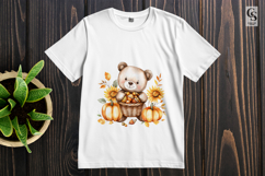 Autumn Teddy Bear Clipart PNG Product Image 2