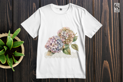 Hydrangea Flower Clipart Sublimation PNG Product Image 3