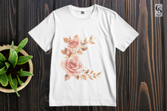 Blush Rose Floral Clipart Sublimation PNG Product Image 3