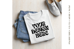 White T-shirt Mockups Bella and Canvas Top View Mockups_2 Product Image 1