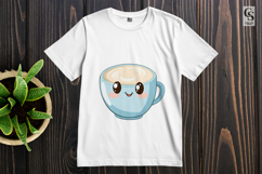 Cute Coffee Cup Clipart with Smiley Face PNG Product Image 3
