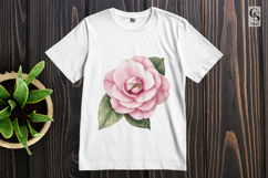 Pink Camellia Flower Clipart PNG Product Image 3
