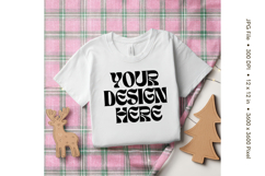 Christmas T-shirt Mockups Bella and Canvas Top View_213 Product Image 1