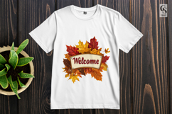 Autumn Welcome Sign Clipart Sublimation PNG Product Image 2
