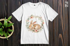 Floral Sleeping Bunny Clipart Sublimation PNG Product Image 3