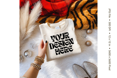 Boho T-shirt Mockups Bella and Canvas Top View Mockups_228 Product Image 1