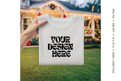 Christmas T-shirt Mockups Bella and Canvas Top View_230 Product Image 1