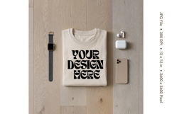 Boho T-shirt Mockups Bella and Canvas Top View Mockups_232 Product Image 1