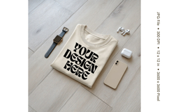 Boho T-shirt Mockups Bella and Canvas Top View Mockups_234 Product Image 1