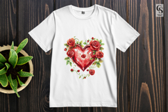 Crystal Heart Roses Clipart Sublimation PNG Product Image 2