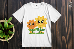 Cute Kawaii Sunflower Clipart Sublimation PNG Product Image 2
