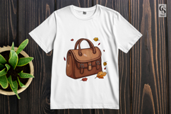 Autumn Leather Handbag Clipart PNG Product Image 2
