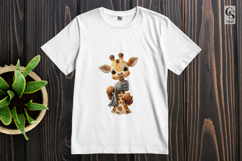 Cute Baby Giraffe Winter Scarf Clipart Sublimation PNG Product Image 3