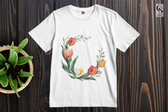 Tulip Floral Wreath Clipart Sublimation PNG Product Image 3