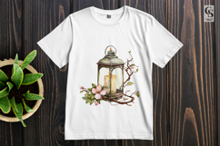 Vintage Candle Lantern Clipart Sublimation PNG Product Image 3