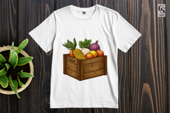 Autumn Harvest Crate Vegetables Fruits Clipart PNG Product Image 2