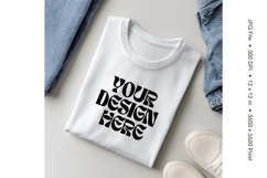 White T-shirt Mockups Bella and Canvas Top View Mockups_3 Product Image 1