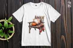 Cute Ghost with Fall Leaves Clipart PNG Product Image 2
