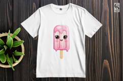 Cute Kawaii Pink Popsicle Ice Cream Clipart Sublimation PNG Product Image 3