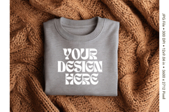 Gray T-shirt Mockups Bella and Canvas Top View Mockups Product Image 1