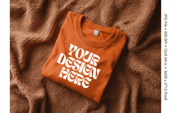 Brown T-shirt Mockups Bella and Canvas Top View Mockups_37 Product Image 1