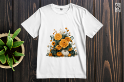 Autumn Floral Pumpkin Arrangement Clipart Product Image 2