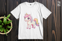 Cute Unicorn Clipart PNG Sublimation Product Image 3