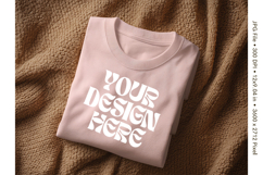 Pink T-shirt Mockups Bella and Canvas Top View Mockups_41 Product Image 1