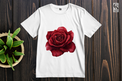 Red Rose Flower Clipart Sublimation PNG Product Image 3
