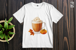 Pumpkin Spice Latte Autumn Coffee Clipart PNG Product Image 2