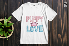 Pet Lover Puppy Love Paw Print Text Clipart PNG Product Image 3
