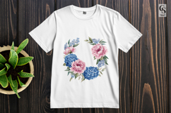 Vintage Floral Wreath Clipart Sublimation PNG Product Image 3